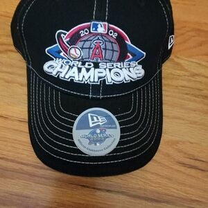 New Anaheim Angels Hat 2002 World Series Champs New Era Cap Black